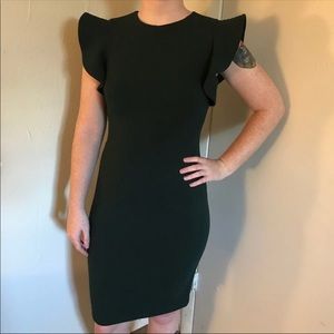 Calvin Klein dark green dress